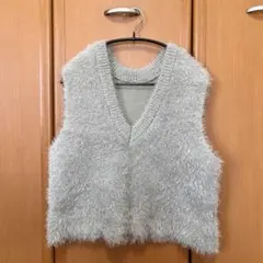 DISCOAT 前後2WAYフェザーヤーンショートベスト