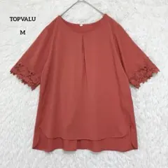 TOPVALU トップバリュ ブラウス レース袖 M 体型カバー 五分袖のサムネイル