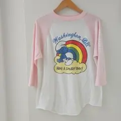 80's プリント 7分丈ラグランT☆ビンテージのサムネイル