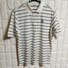アディダスゴルフ adidas golf CLIMACOOL ボーダー柄 M ㉒