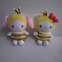 サンリオキャラクターズ　マスコットポーチ　ミツバチ　ハローキティ マイメロディ