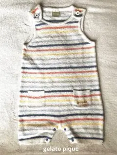 ☆gelato pique ジェラートピケ☆ ストライプロンパース 80-90