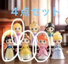 ディズニー100周年記念プリンセスチャーム　4点セット