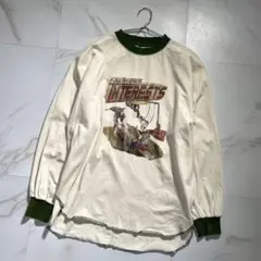 DOUBLE NAME プリントスウェット 裾メロウ F