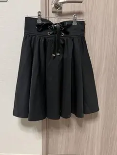 【INGNI】ブラック フレアスカート レースアップ