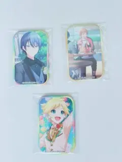 プロジェクトセカイスクエア缶バッジ(鏡音レン、東雲彰人、青柳冬弥)