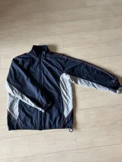 Nike 00sナイロンジャケット M ネイビー／グレー　オレンジライン