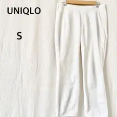 UNIQLO ユニクロ　ホワイト　クロップド　パンツ　コットン72%