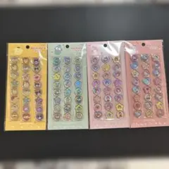 おはじきふうシール　ポムポムプリン　クロミ　ハンギョドン　マイメロ　キティ