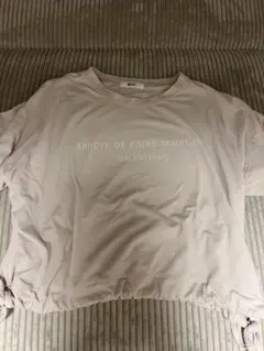 WEGO ロゴプリント 半袖Tシャツ ベージュ