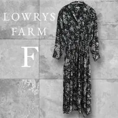 LOWRYS FARM ローリーズファーム 花柄シャツワンピース 長袖 F