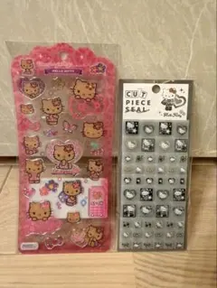 日焼けキティ　ドロップジュエリーシール　タイルシール　2枚セット