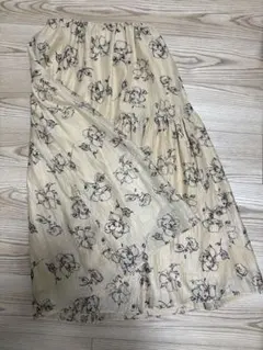 mila owen フラワープリント フレアスカート