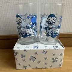 昭和　レトロ　クリスマスデザイン ガラスコップ 2個セット
