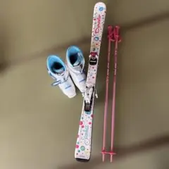 子供スキー板110 ストック85cm ブーツ21cm スキー 子ども ジュニア 3点セット スキー板 ブーツ ストック