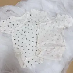 花柄 ロンパース60-70cm 2枚セット