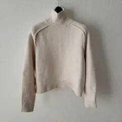 H&M オフホワイトハイネックセーターXS