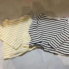ストライプ長袖カットソー 110cm 2枚セット