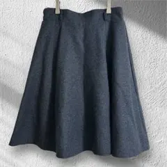 美品　フレアスカート 膝丈 Aライン ウエストゴム　上品 きれいめ M