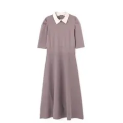 PROPORTION BODY DRESSING☆クラシカル衿付ニットワンピース