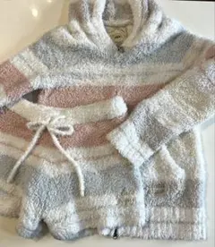 ジェラートピケ　ルームウェア　上下セット パーカ＆ショートパンツ　ボーダー