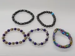 ヘタマイト 磁気 ブレスレット 5本 天然石 パワーストーン