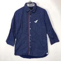平成 古着 MALE & CO. トリコロールテープ ポルカドット柄シャツのサムネイル