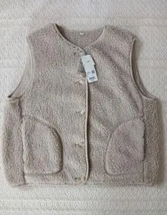 ベージュ フリース ベスト Lサイズ