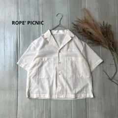 ROPE' PICNIC／襟シャツ／シアー／シンプル／着回し／アイボリー／M／