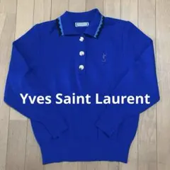 イヴ・サンローラン ニット ポロシャツ DEAD STOCK】80-90s Yves Saint Lauren Long-sleeve Knit Polo Shirts