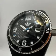 adidas アディダス 腕時計 adh6159 デイト 黒文字盤 ラバーベルト