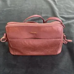 niko and ... ブラウンレザーショルダーバッグ