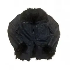 y2k grunge fur black jacket Archive