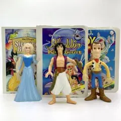 ハッピーセット ディズニー VHS風フィギュア 3点セット アラジン オーロラ姫のサムネイル