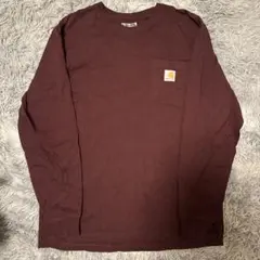 Carhartt バーガンディ M ルーズフィット長袖シャツ