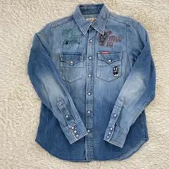 ヒステリックグラマー HYSKORIC3/USED加工デニム長袖ウエスタンSH