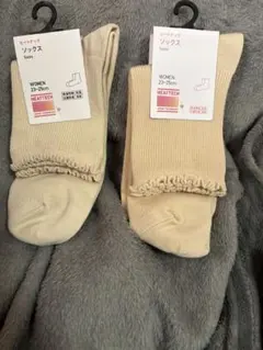 【新品】ユニクロ　ヒートテック　ソックス　2足セット　23〜25cm クルー