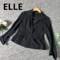 ELLE エル　テーラードジャケット　ブラック　38★のサムネイル