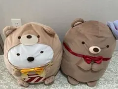 すみっコぐらし　しろくま　工場長　ぬいぐるみXL 2体セット