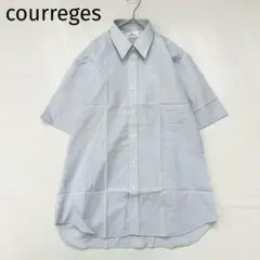 【クレージュ】半袖シャツ　L　新品タグ　日本製　ストライプ柄　レギュラーカラーのサムネイル