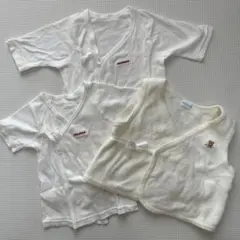 ミキハウスベビー 短肌着 コンビ肌着 白 50cm 胴着 ベスト50-70cm