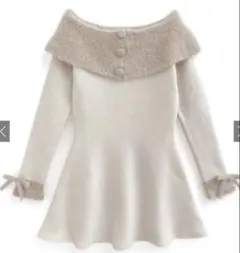 GRL シャギーオフショルフレアニットワンピース[an1615] グレイル S