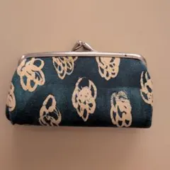 青と白の花模様 コインケース