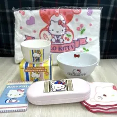 キティ　グッズ　まとめ売り　タオル　メガネケース　食器　ハンカチ　メモ