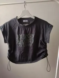 グレー クロップドTシャツ Lサイズ