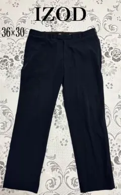 IZOD アイゾッド　ネイビー ストレートパンツ　ゴルフウェア　36×30