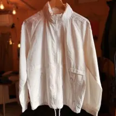 【90s】万国旗タグ adidas ホワイト ナイロンブルゾン