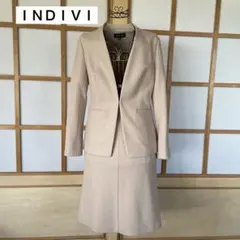 美品　インディヴィ　レディース　スカートスーツ　セットアップ　S〜M