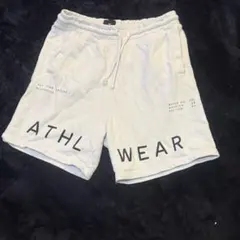 ぐっさん 様H&M スウェットハーフパンツ 白 ビッグロゴ コットン100% M