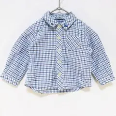 SE3-W16☆familiar/ファミリア* チャック柄シャツ*80■